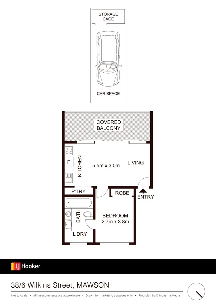 Floorplan of Homely unit listing, 38/6 Wilkins Street, Mawson ACT 2607