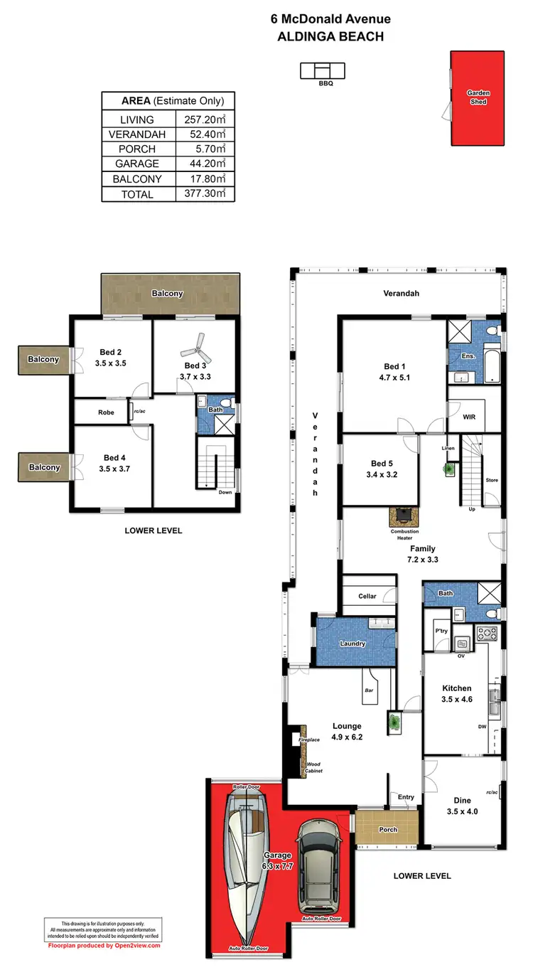 Floorplan of Homely house listing, 6 McDonald Avenue, Aldinga Beach SA 5173