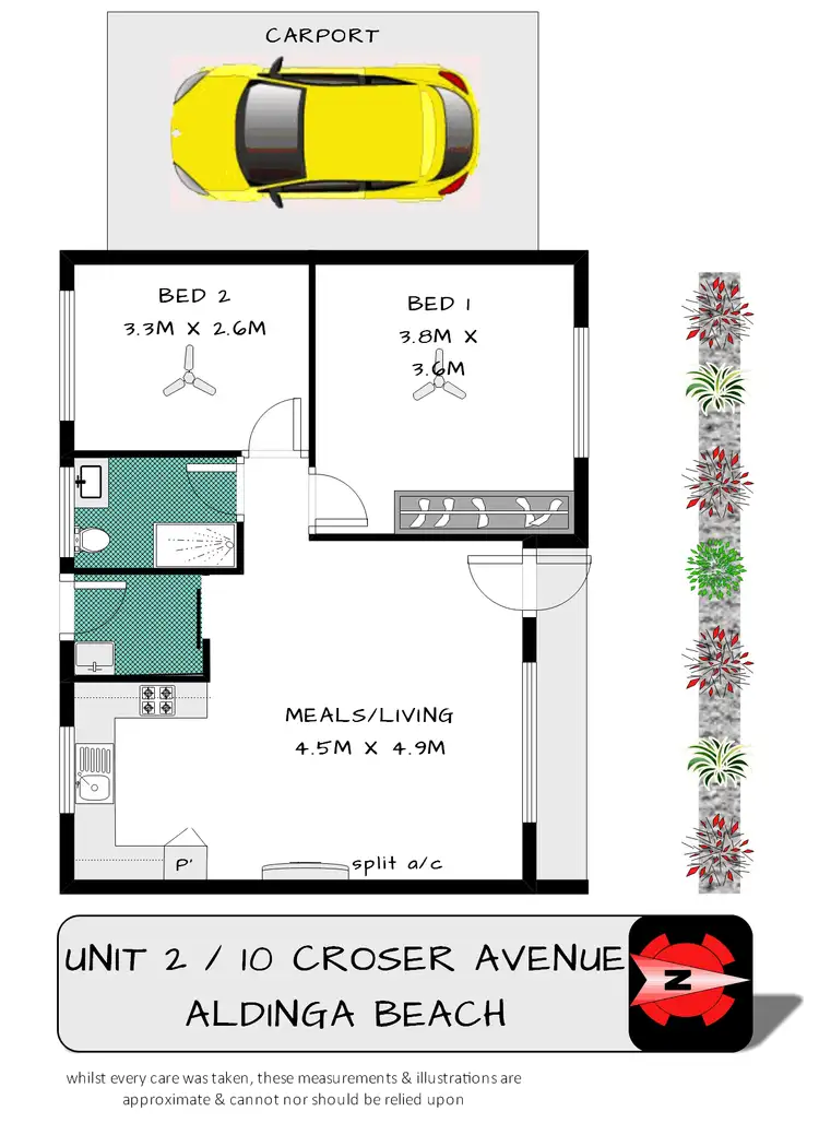 Floorplan of Homely unit listing, 2/10 Croser Avenue, Aldinga Beach SA 5173
