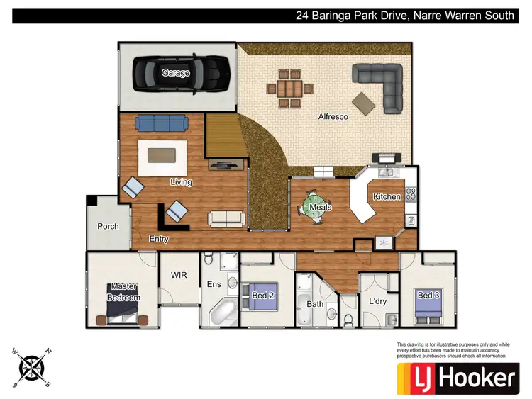 Floorplan of Homely house listing, 24 Baringa Park Drive, Narre Warren South VIC 3805