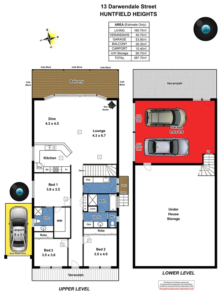 Floorplan of Homely house listing, 13 Darwendale Street, Huntfield Heights SA 5163