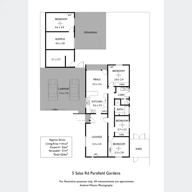 Floorplan of Homely house listing, 5 Salas Road, Parafield Gardens SA 5107