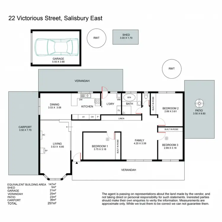 Floorplan of Homely house listing, 22 Victorious Street, Salisbury East SA 5109