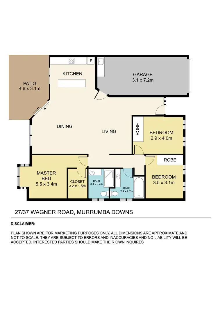 Floorplan of Homely townhouse listing, 27/37 Wagner Road, Murrumba Downs QLD 4503