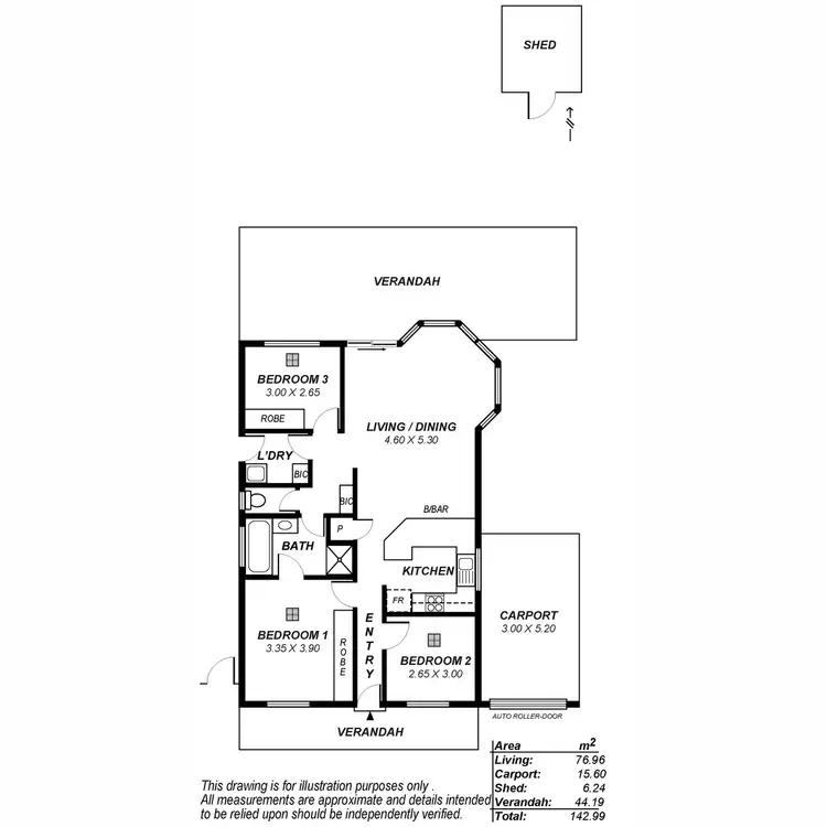 Floorplan of Homely house listing, 15 Condamine Street, Hillcrest SA 5086
