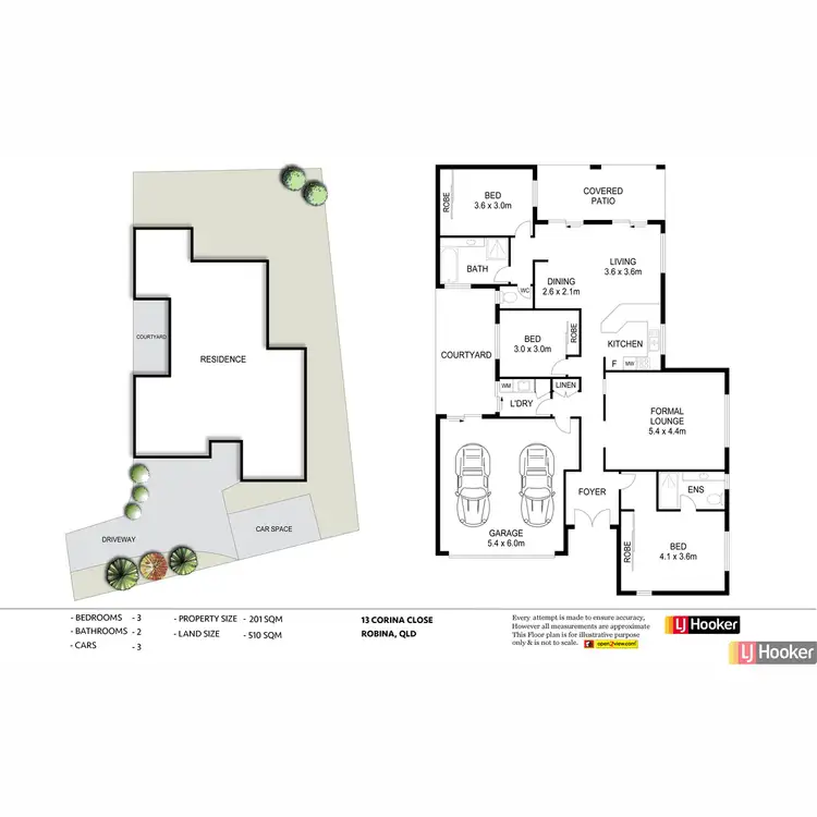 Floorplan of Homely house listing, 13 Corina Close, Robina QLD 4226