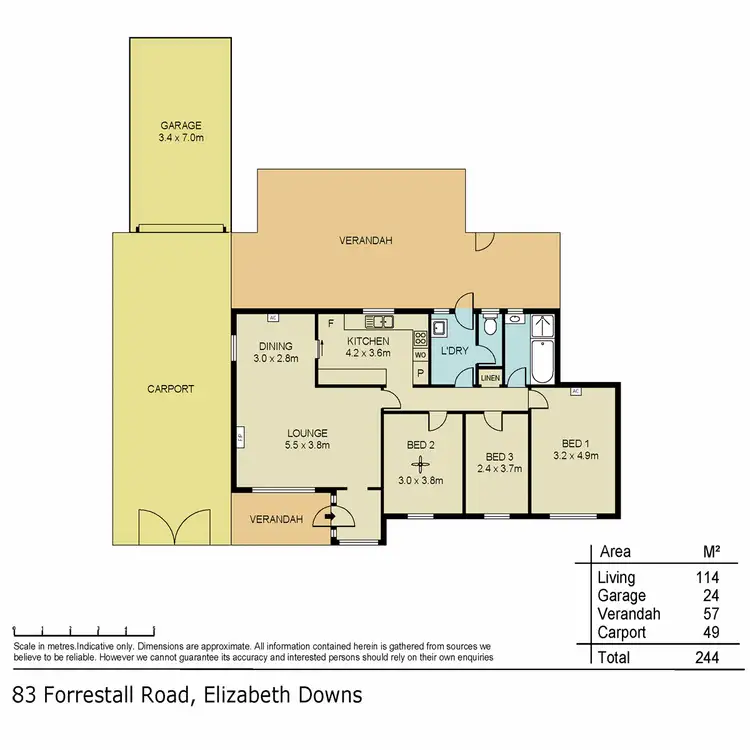 Floorplan of Homely house listing, 83 Forrestall Road, Elizabeth Downs SA 5113