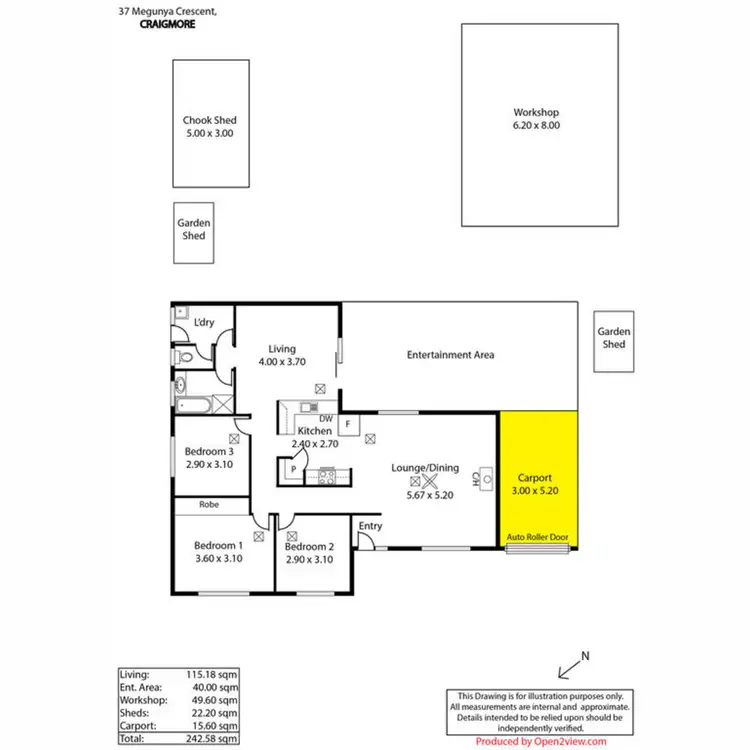 Floorplan of Homely house listing, 37 Megunya Crescent, Craigmore SA 5114