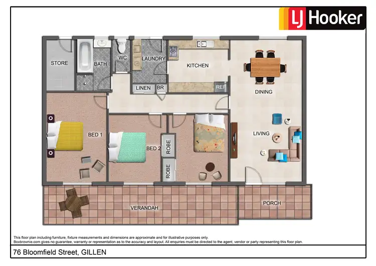 Floorplan of Homely house listing, 76 Bloomfield Street, Gillen NT 870
