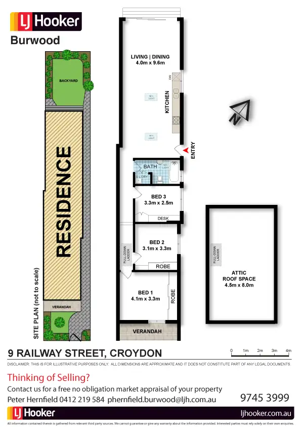 Floorplan of Homely semi-detached listing, 9 Railway Street, Croydon NSW 2132