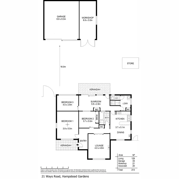 Floorplan of Homely house listing, 21 Ways Road, Hampstead Gardens SA 5086