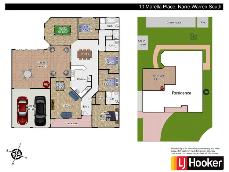 Floorplan of Homely house listing, 10 Marella Place, Narre Warren South VIC 3805