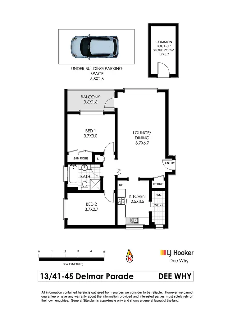 Floorplan of Homely apartment listing, 13/41-45 Delmar Parade, Dee Why NSW 2099