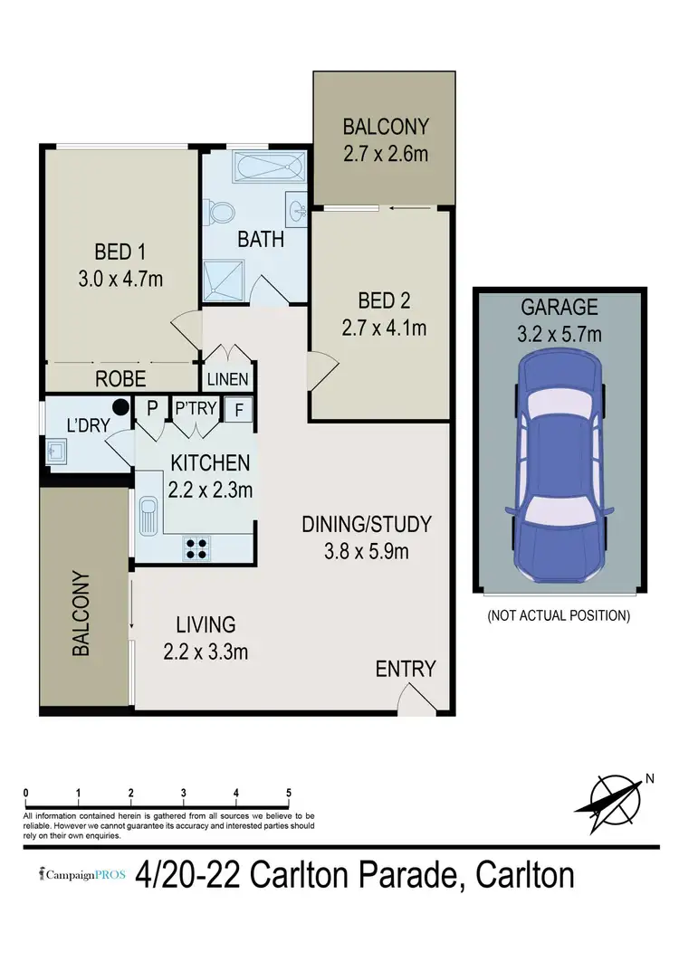Floorplan of Homely apartment listing, 4/20-22 Carlton Parade, Carlton NSW 2218