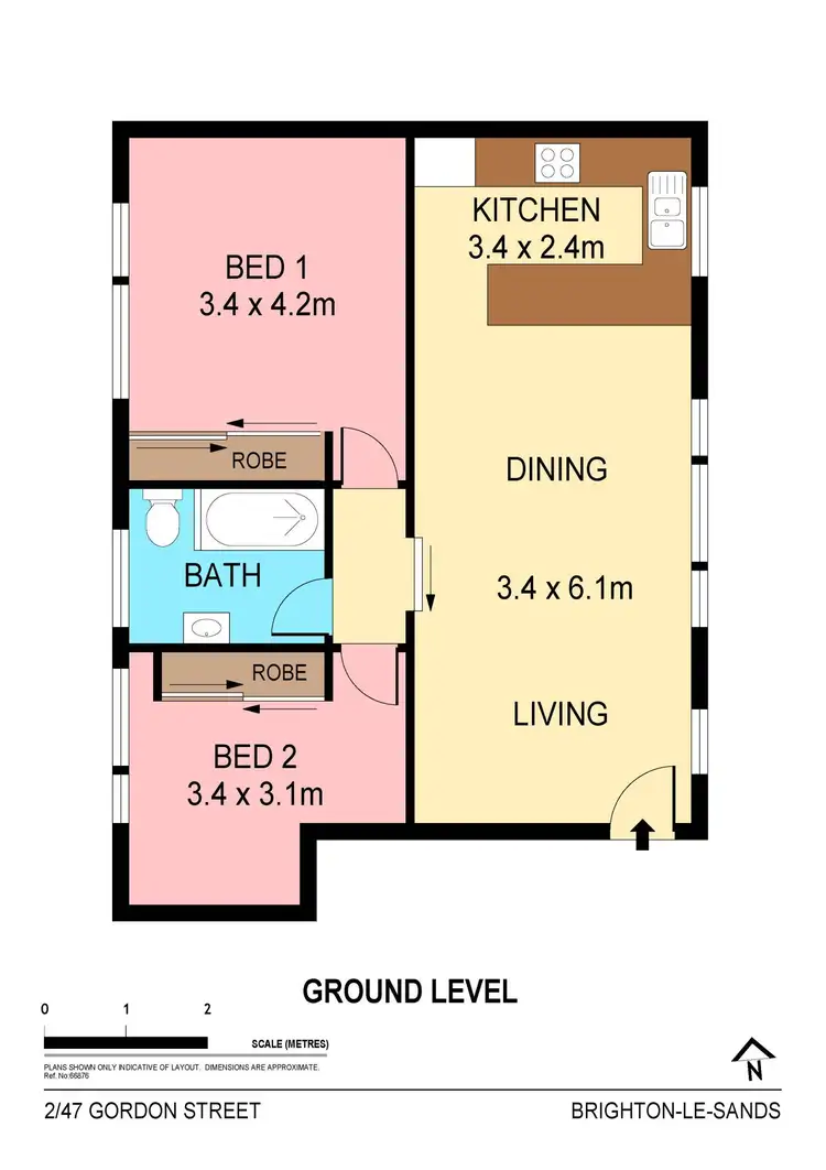 Floorplan of Homely apartment listing, 2/47 Gordon Street, Brighton-le-sands NSW 2216