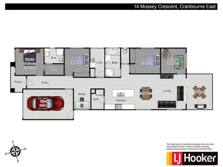 Floorplan of Homely house listing, 14 Mossey Crescent, Cranbourne East VIC 3977