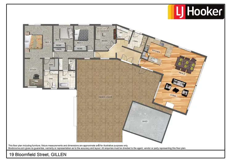 Floorplan of Homely house listing, 19 Bloomfield Street, Gillen NT 870