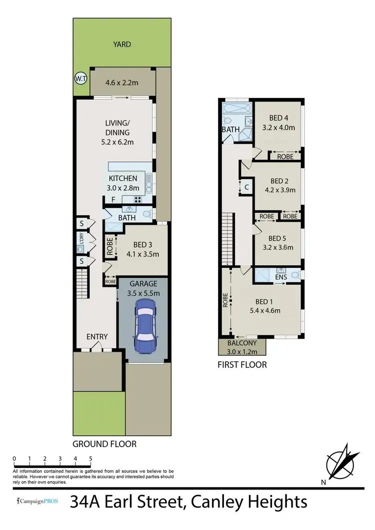 Floorplan of Homely semi-detached listing, 34a Earl Street, Canley Heights NSW 2166