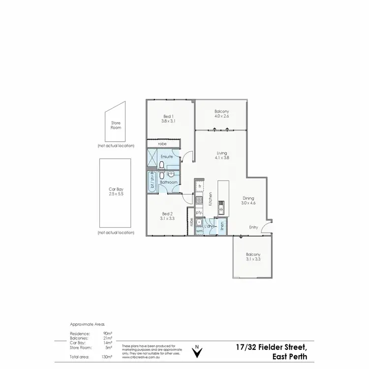 Floorplan of Homely apartment listing, 17/32 Fielder Street, East Perth WA 6004