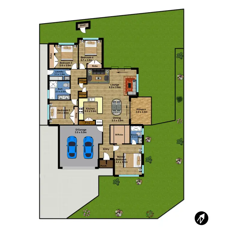 Floorplan of Homely house listing, 19 Perkins Drive, Oran Park NSW 2570