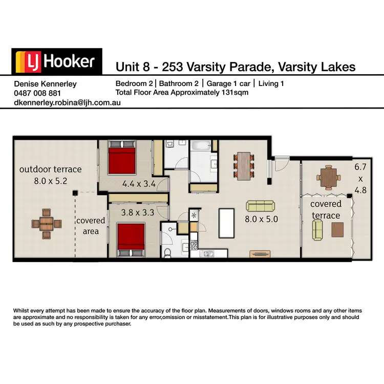 Floorplan of Homely unit listing, 8/253 Varsity Parade, Varsity Lakes QLD 4227