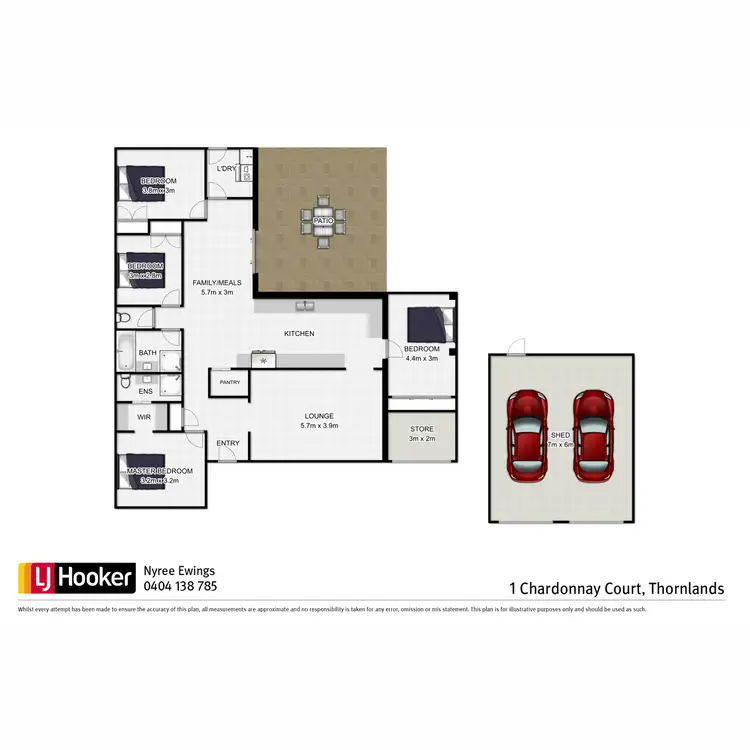 Floorplan of Homely house listing, 1 Chardonnay Court, Thornlands QLD 4164
