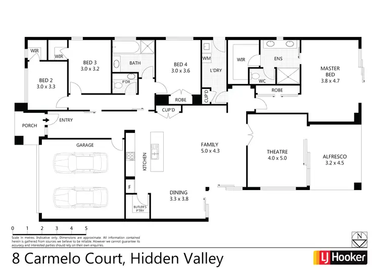 Floorplan of Homely house listing, 8 Carmelo Court, Hidden Valley VIC 3756