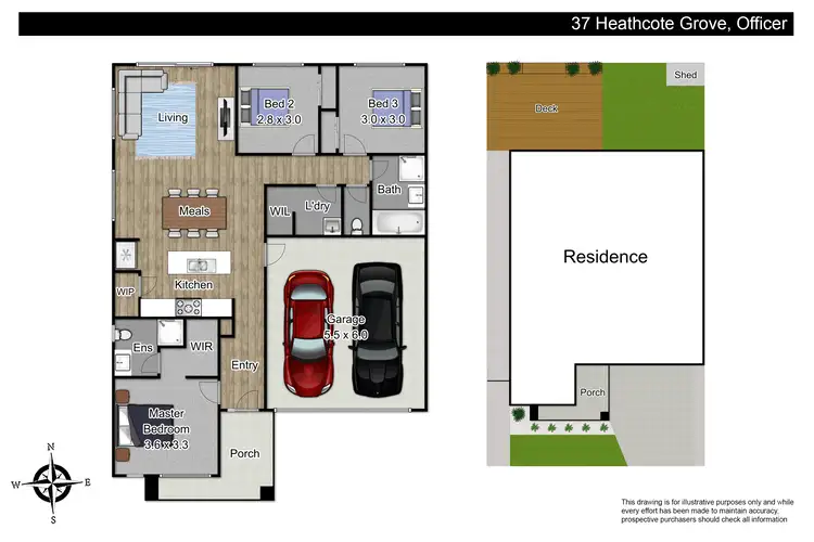 Floorplan of Homely house listing, 37 Heathcote Grove, Officer VIC 3809
