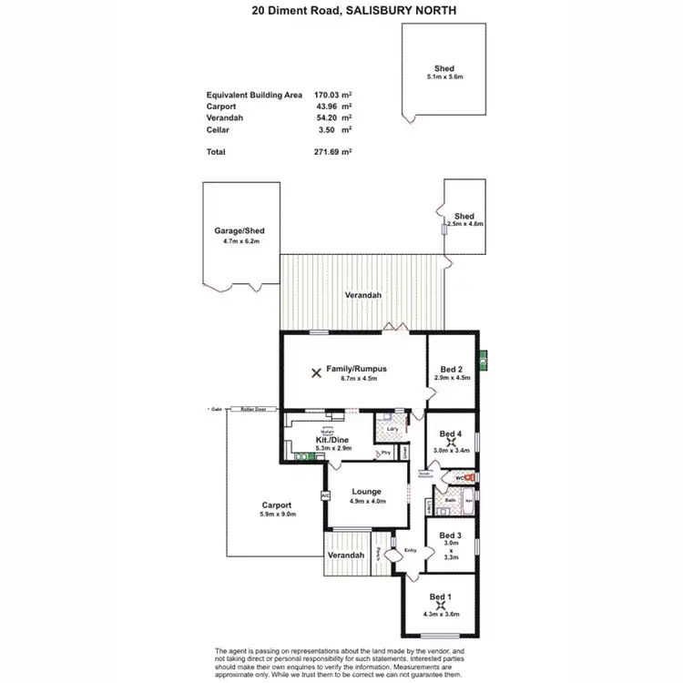 Floorplan of Homely house listing, 20 Diment Road, Salisbury North SA 5108