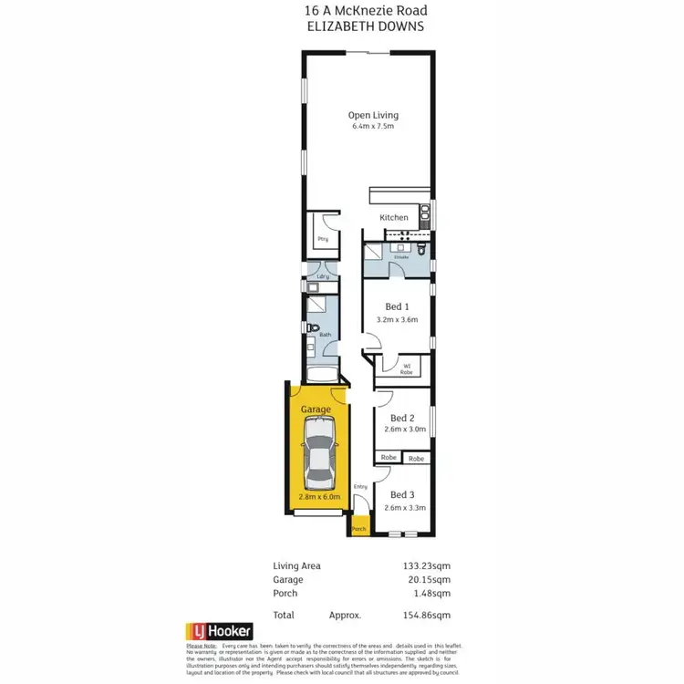 Floorplan of Homely house listing, 16B McKenzie Road, Elizabeth Downs SA 5113