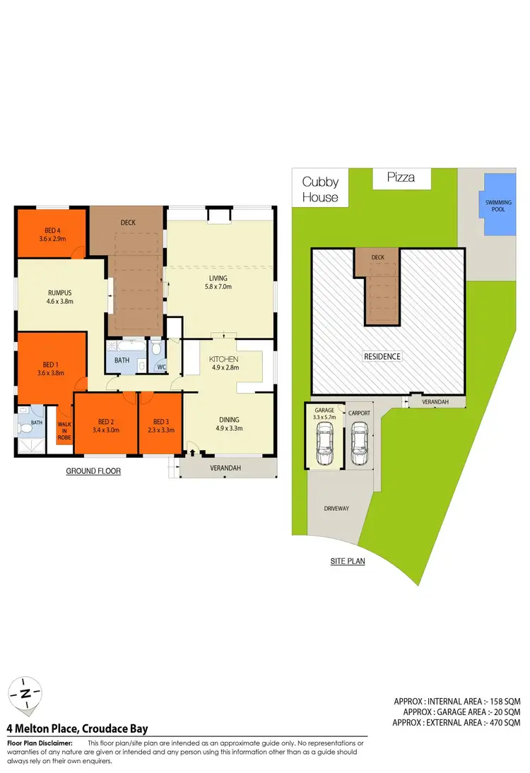 Floorplan of Homely house listing, 4 Melton Place, Croudace Bay NSW 2280