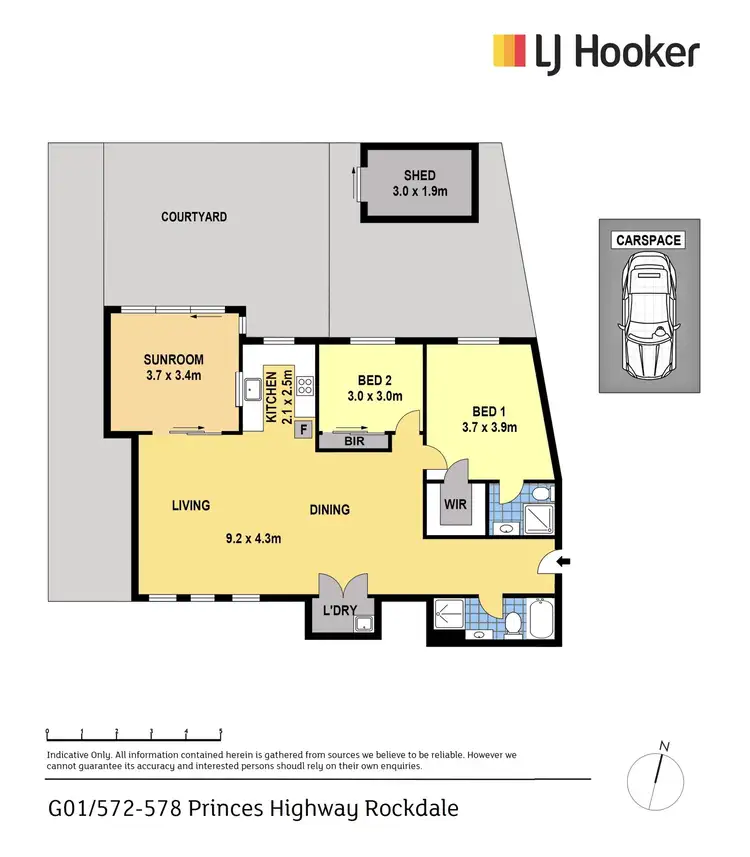 Floorplan of Homely apartment listing, G01/572 Princes Highway, Rockdale NSW 2216
