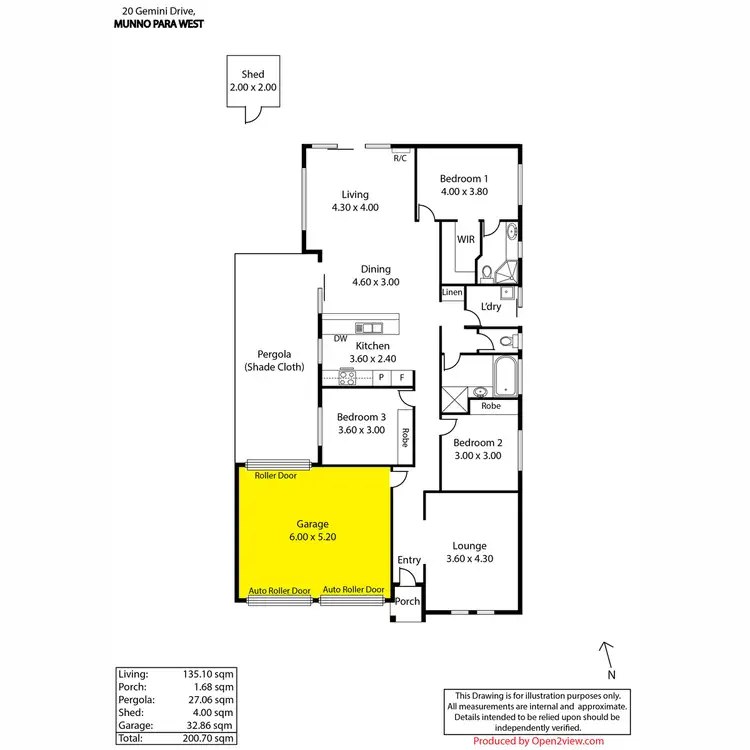Floorplan of Homely house listing, 20 Gemini Drive, Munno Para West SA 5115