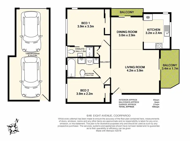 Floorplan of Homely unit listing, 6/46 Eighth Avenue, Coorparoo QLD 4151