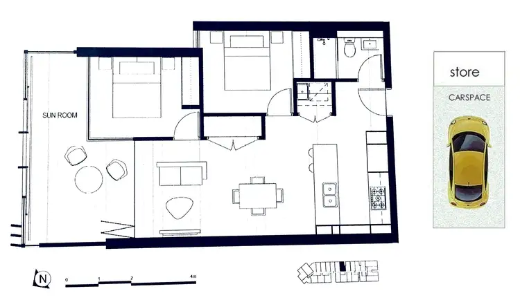 Floorplan of Homely unit listing, 1002/3 Foreshore Place, Wentworth Point NSW 2127