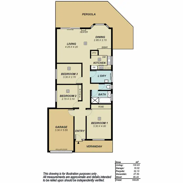 Floorplan of Homely villa listing, 5 Brodie Court, Greenwith SA 5125