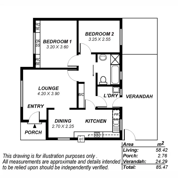 Floorplan of Homely unit listing, 1/18 May Terrace, Kensington Park SA 5068