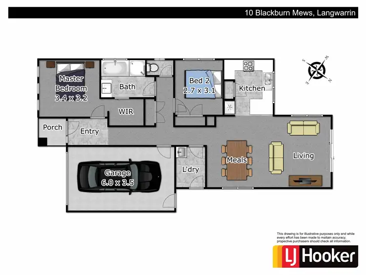 Floorplan of Homely house listing, 10 Blackburn Mews, Langwarrin VIC 3910