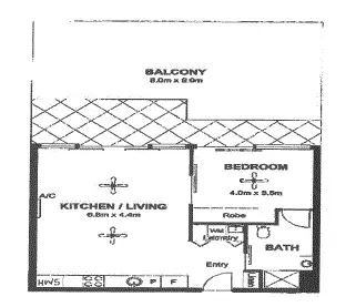 Floorplan of Homely apartment listing, 411/6-8 Wirra Drive, New Port SA 5015