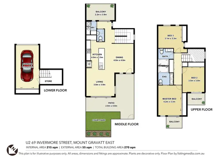 Floorplan of Homely townhouse listing, 2/69 Invermore Street, Mount Gravatt East QLD 4122