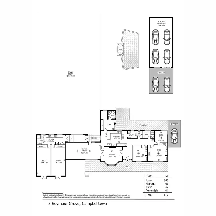 Floorplan of Homely house listing, 3 Seymour Grove, Campbelltown SA 5074