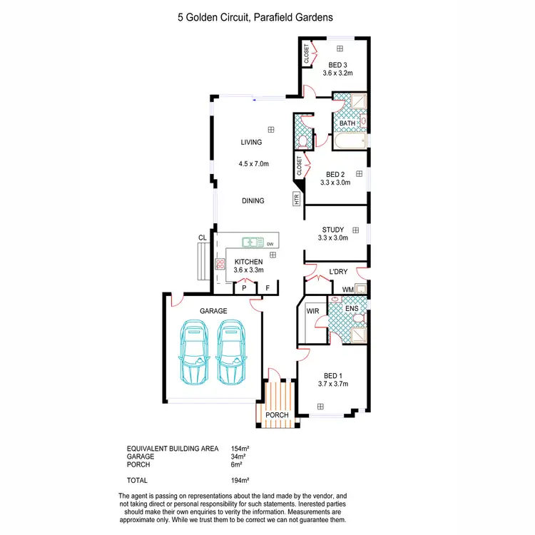 Floorplan of Homely house listing, 5 Golden Circuit, Parafield Gardens SA 5107