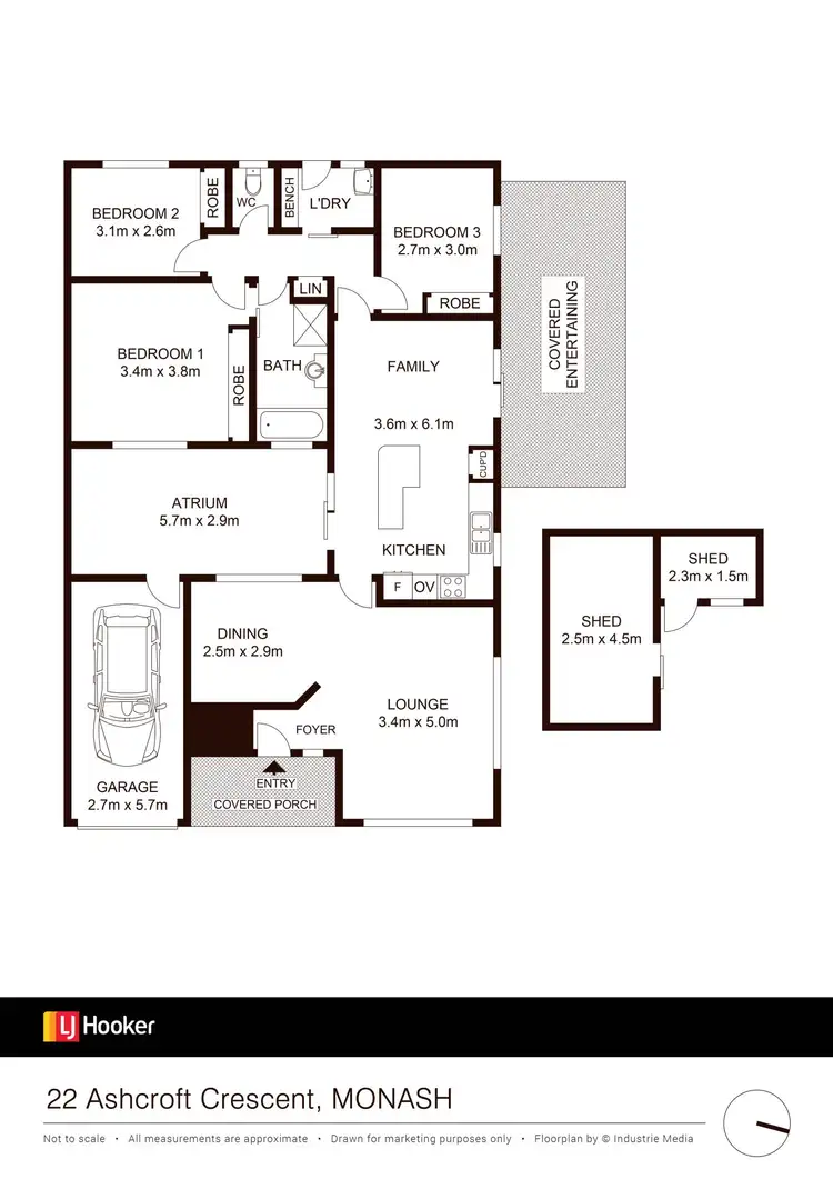 Floorplan of Homely house listing, 22 Ashcroft Crescent, Monash ACT 2904