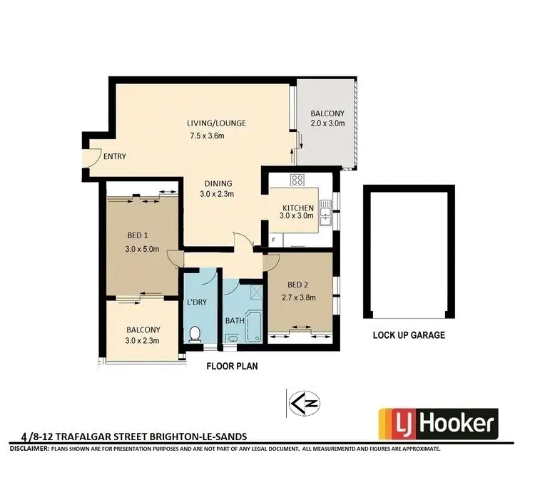Floorplan of Homely unit listing, 4/8-12 Trafalgar Street, Brighton-le-sands NSW 2216