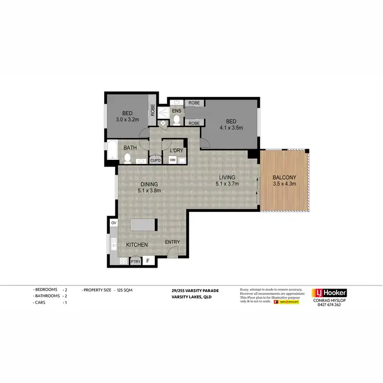 Floorplan of Homely unit listing, 29/255 Varsity Parade, Varsity Lakes QLD 4227