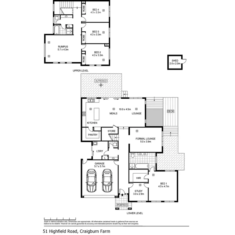 Floorplan of Homely house listing, 51 Highfield Drive, Craigburn Farm SA 5051