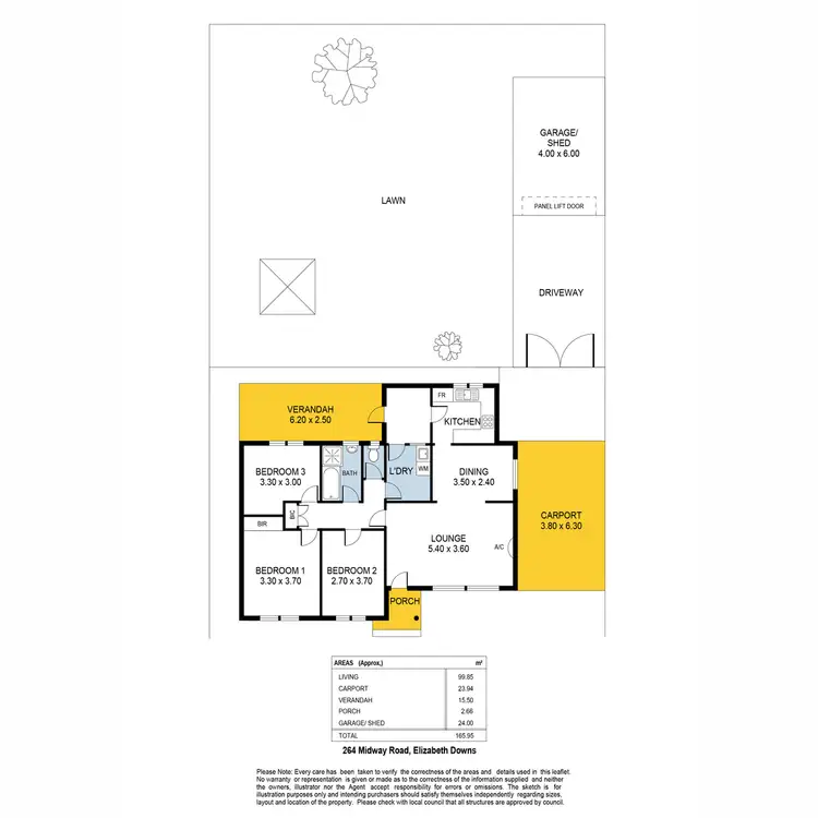 Floorplan of Homely house listing, 264 Midway Road, Elizabeth Downs SA 5113