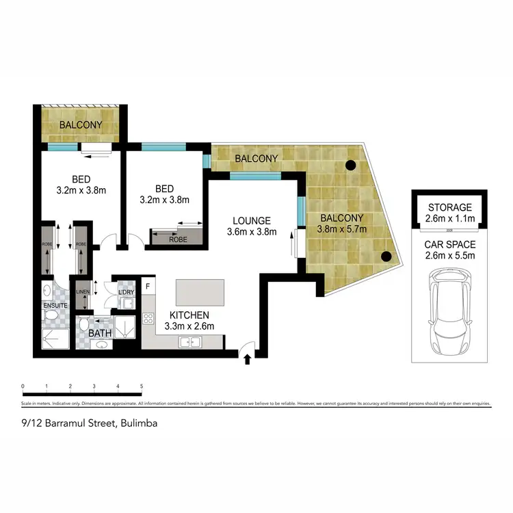 Floorplan of Homely unit listing, 9/12 Barramul Street, Bulimba QLD 4171