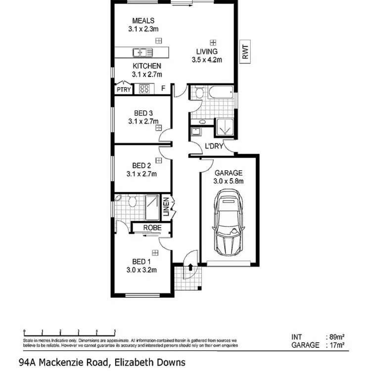 Floorplan of Homely house listing, 94B McKenzie Road, Elizabeth Downs SA 5113