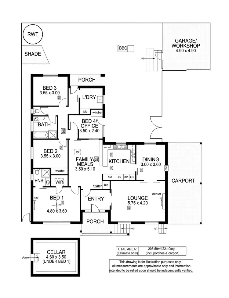 Floorplan of Homely house listing, 2 Albert Street, Seacliff Park SA 5049